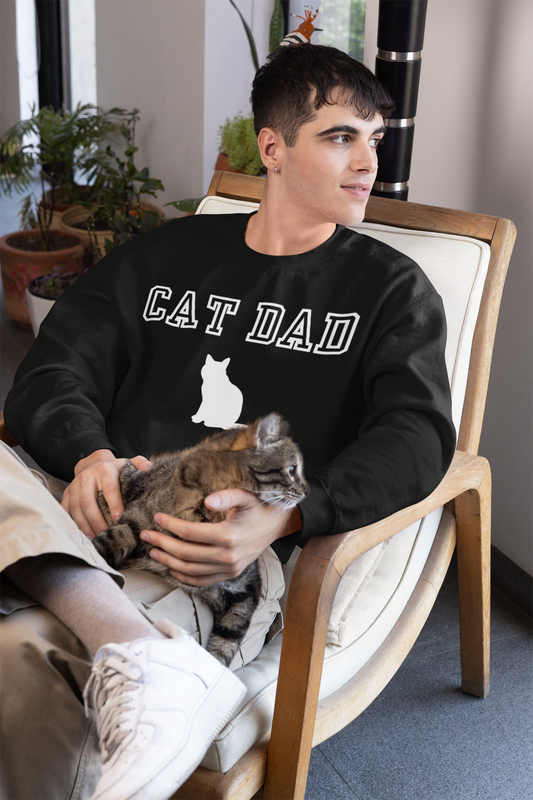 "Cat Dad" Black Sweatshirt