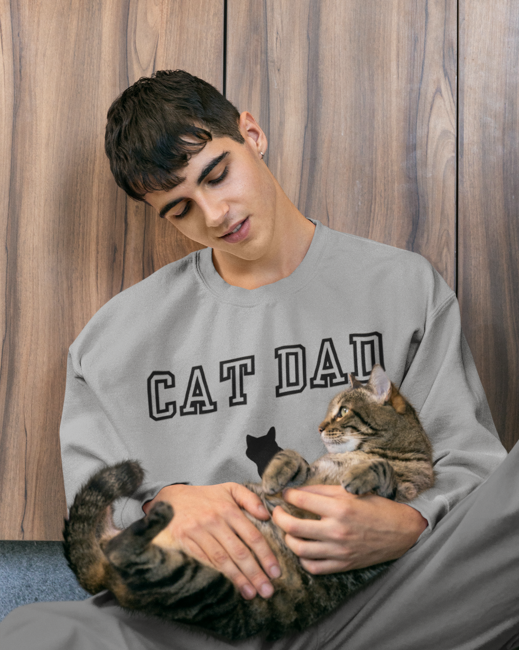 "Cat Dad" Gray Sweatshirt