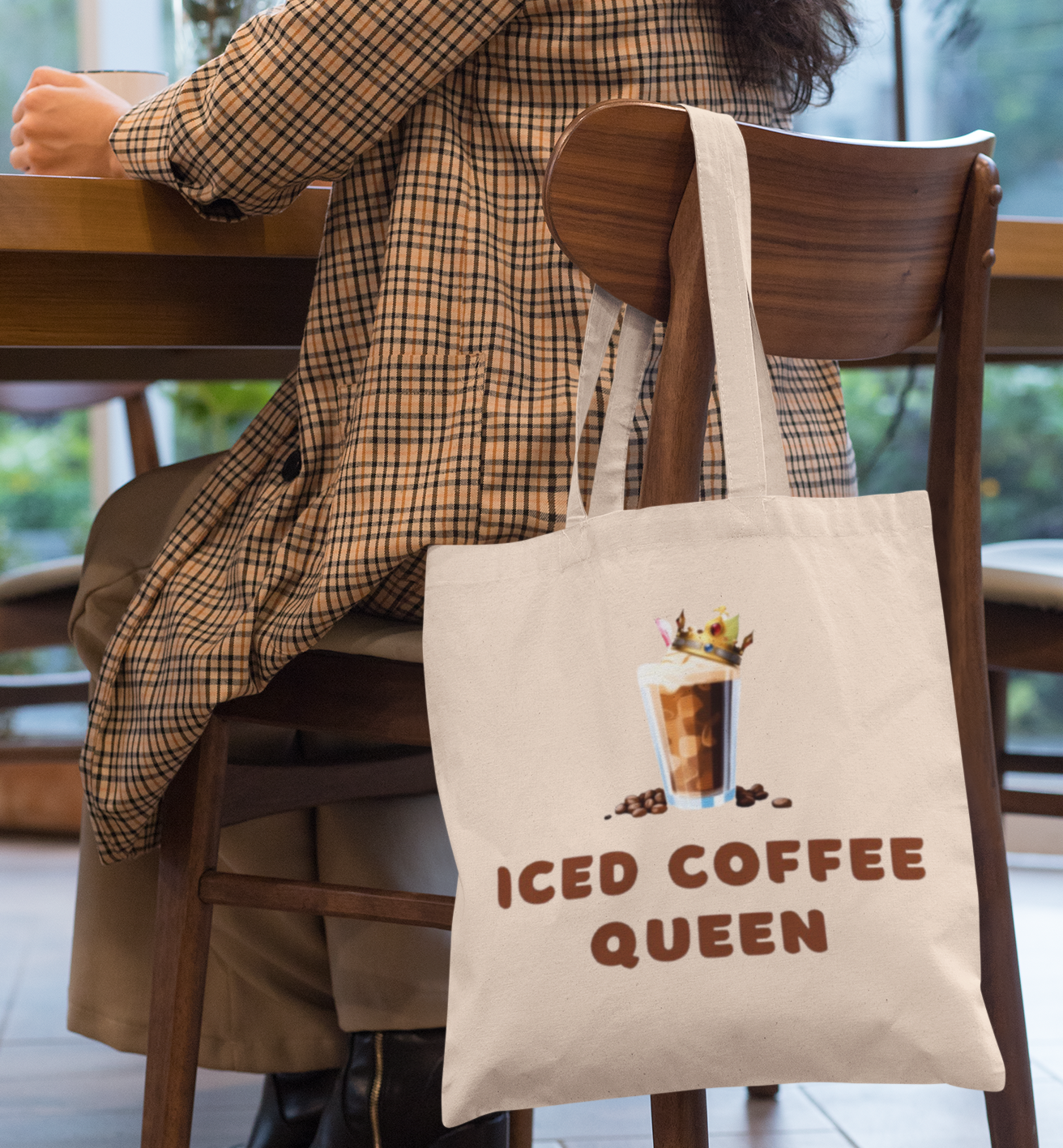 "Iced Coffee Queen" Tote Bag