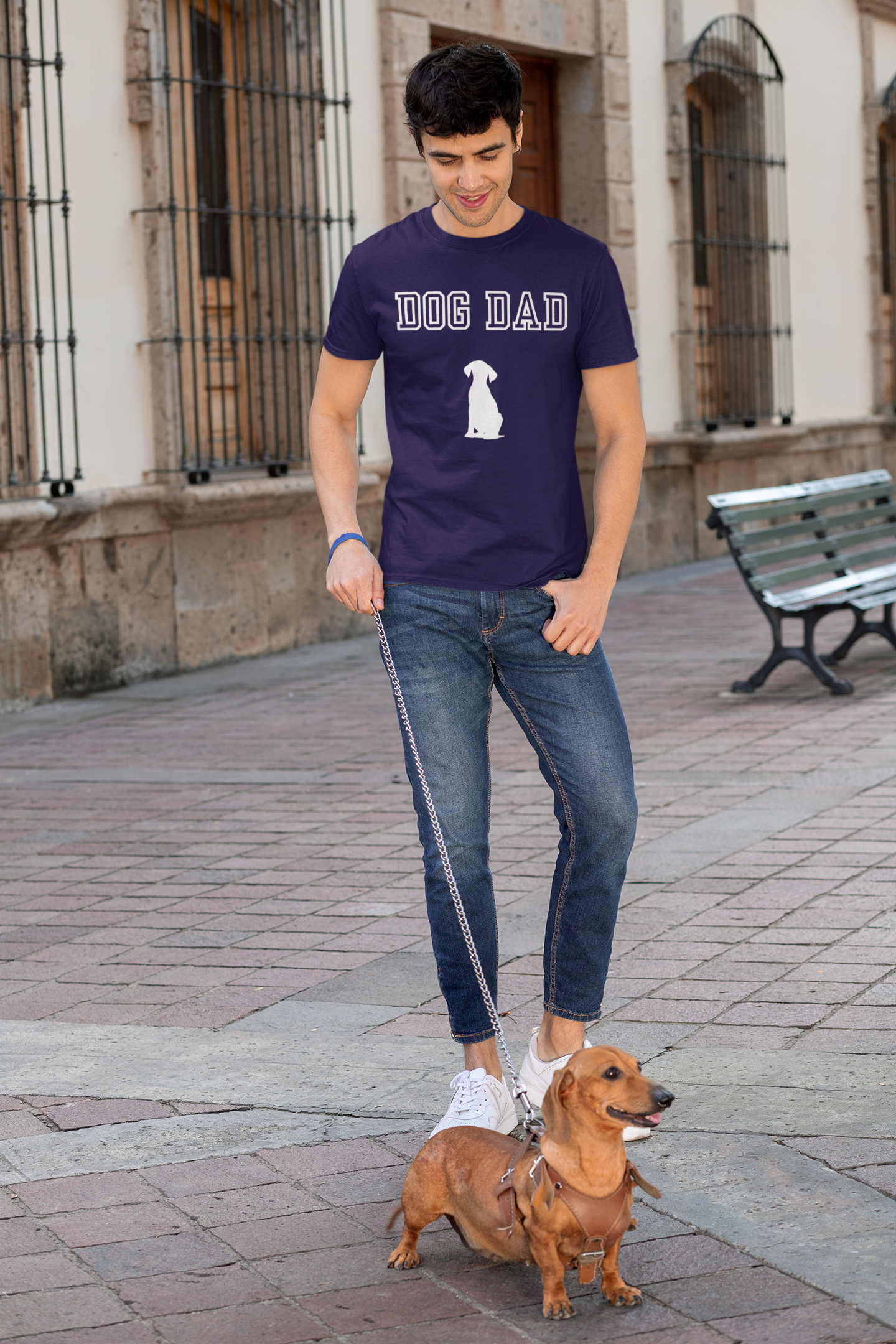 "Dog Dad" Blue T-Shirt