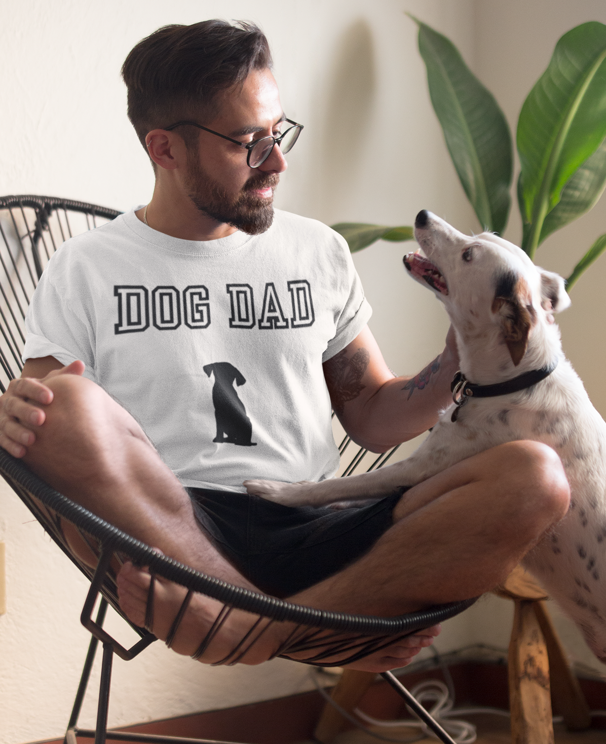 "Dog Dad" White T-Shirt