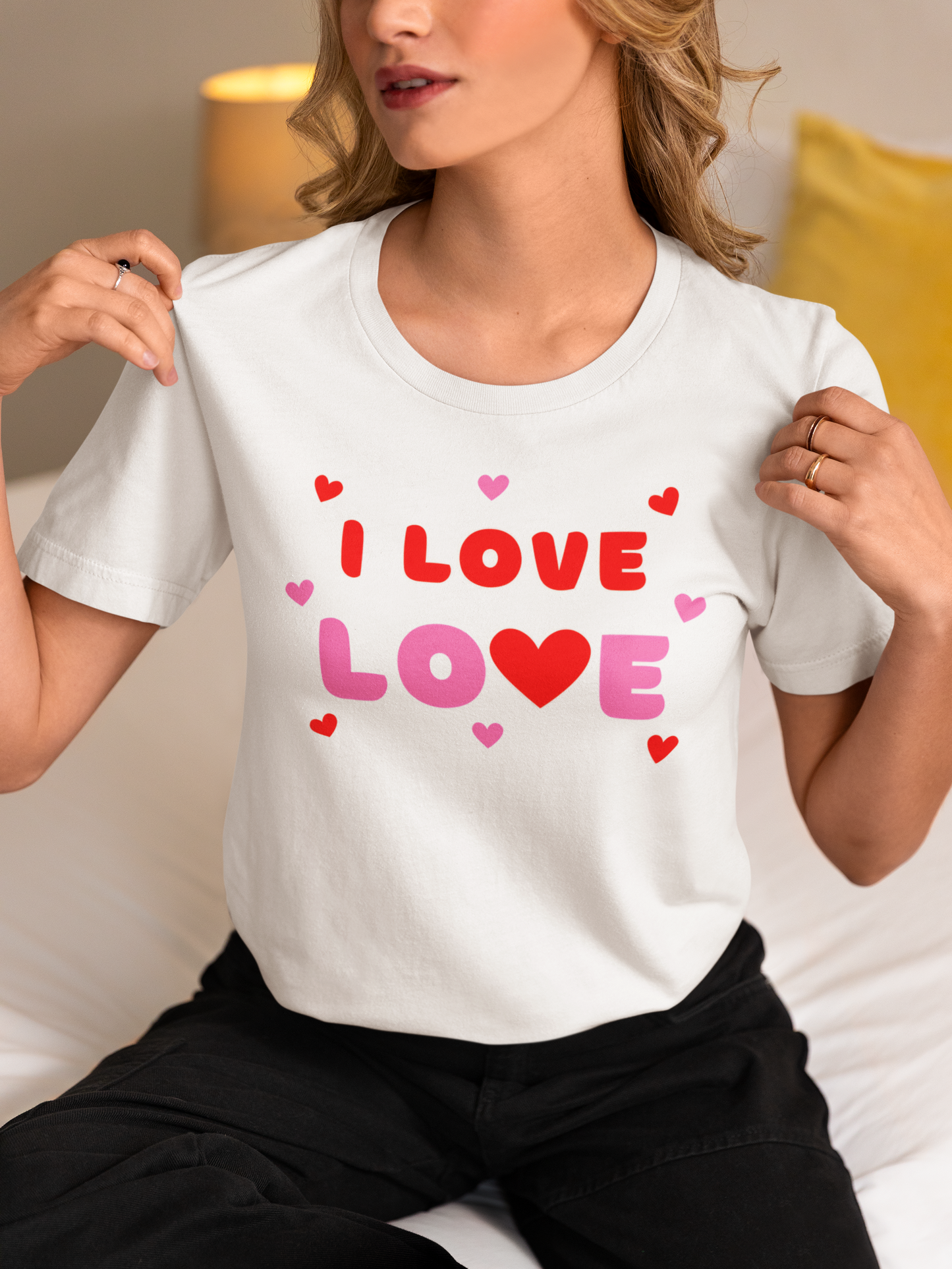 "I Love Love" Crew Neck T-Shirt