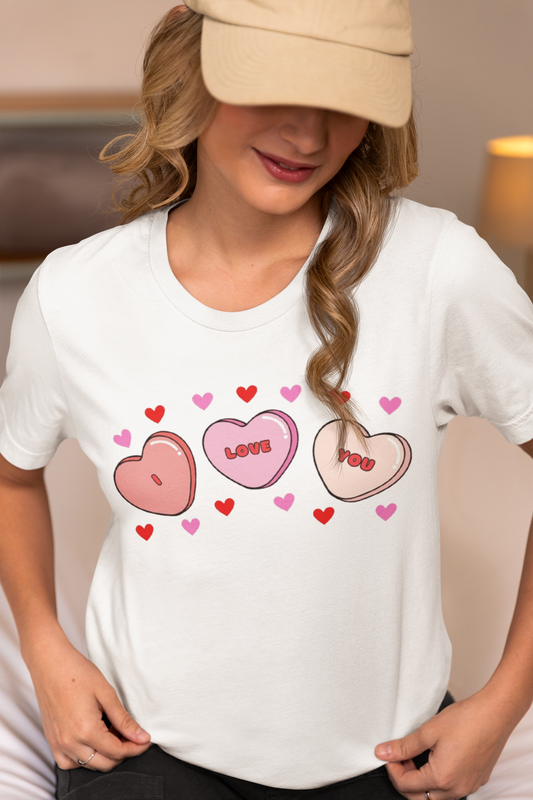 "I Love You" T-Shirt Crew Neck T-Shirt