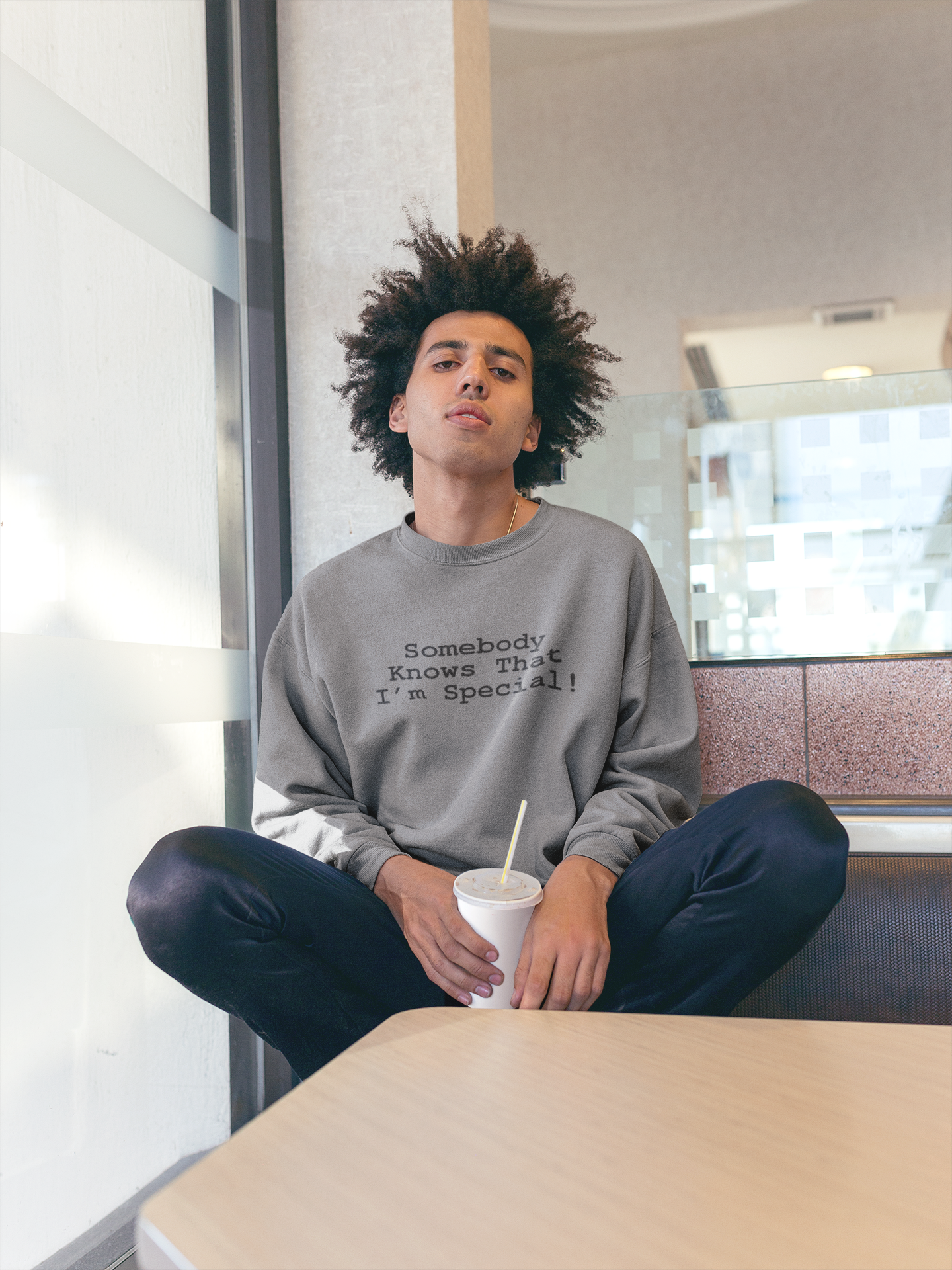 "Somebody Knows That I'm Special" Gray Sweatshirt