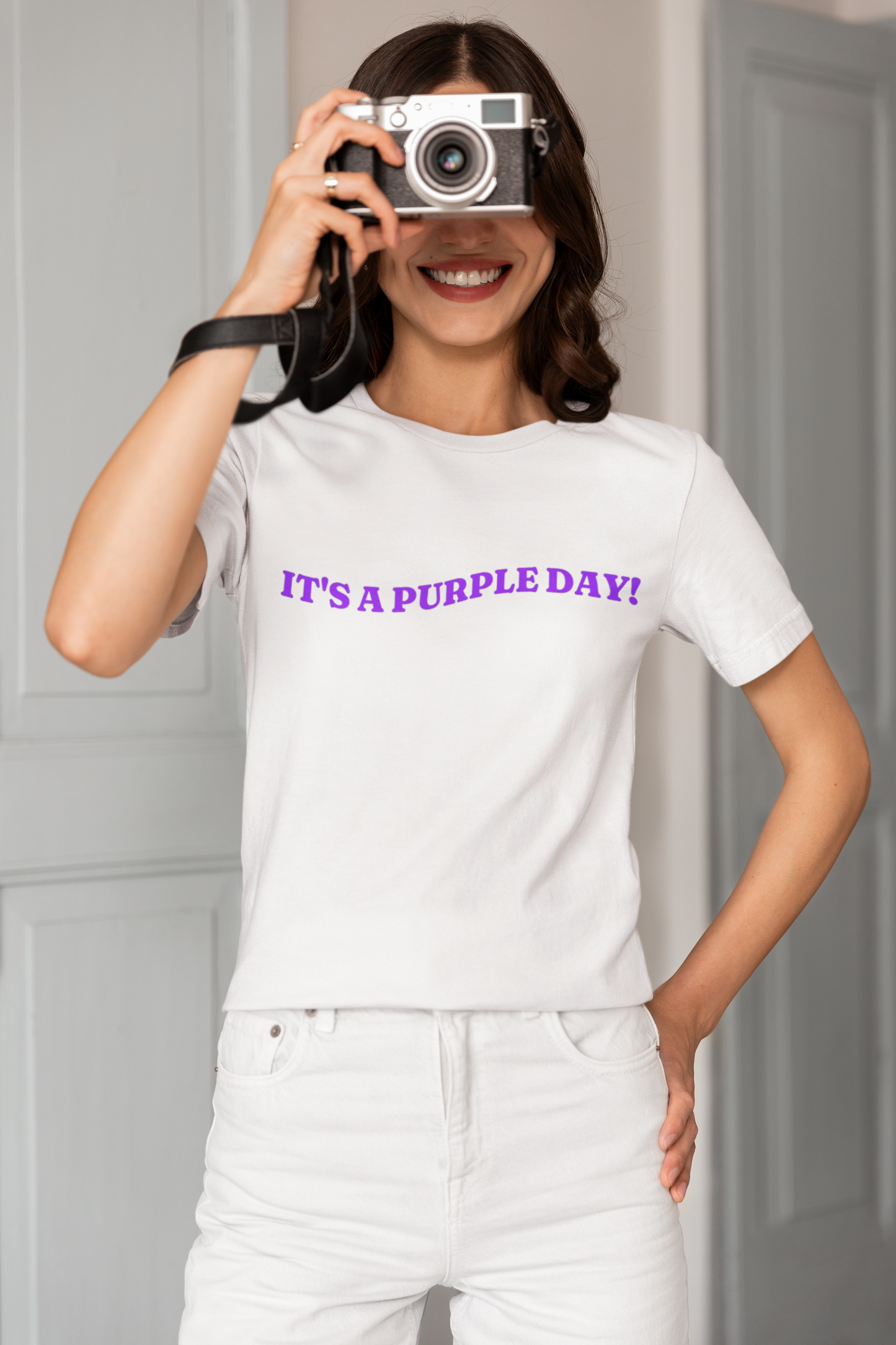 "It's A Purple Day" White T-Shirt