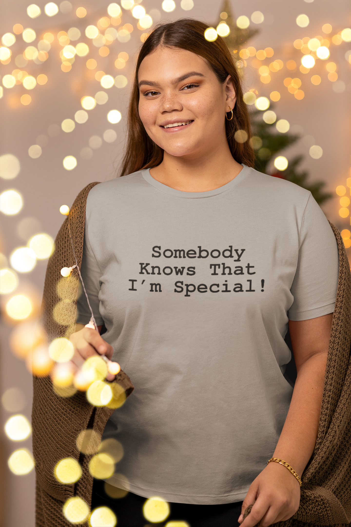 "Somebody Knows That I'm Special" Gray T-Shirt