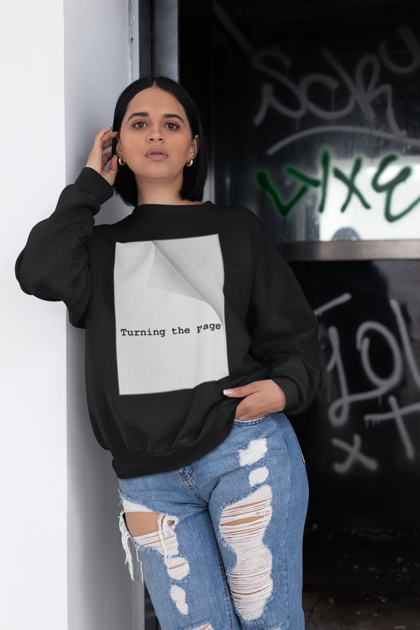 "Turning the Page" Black Sweatshirt