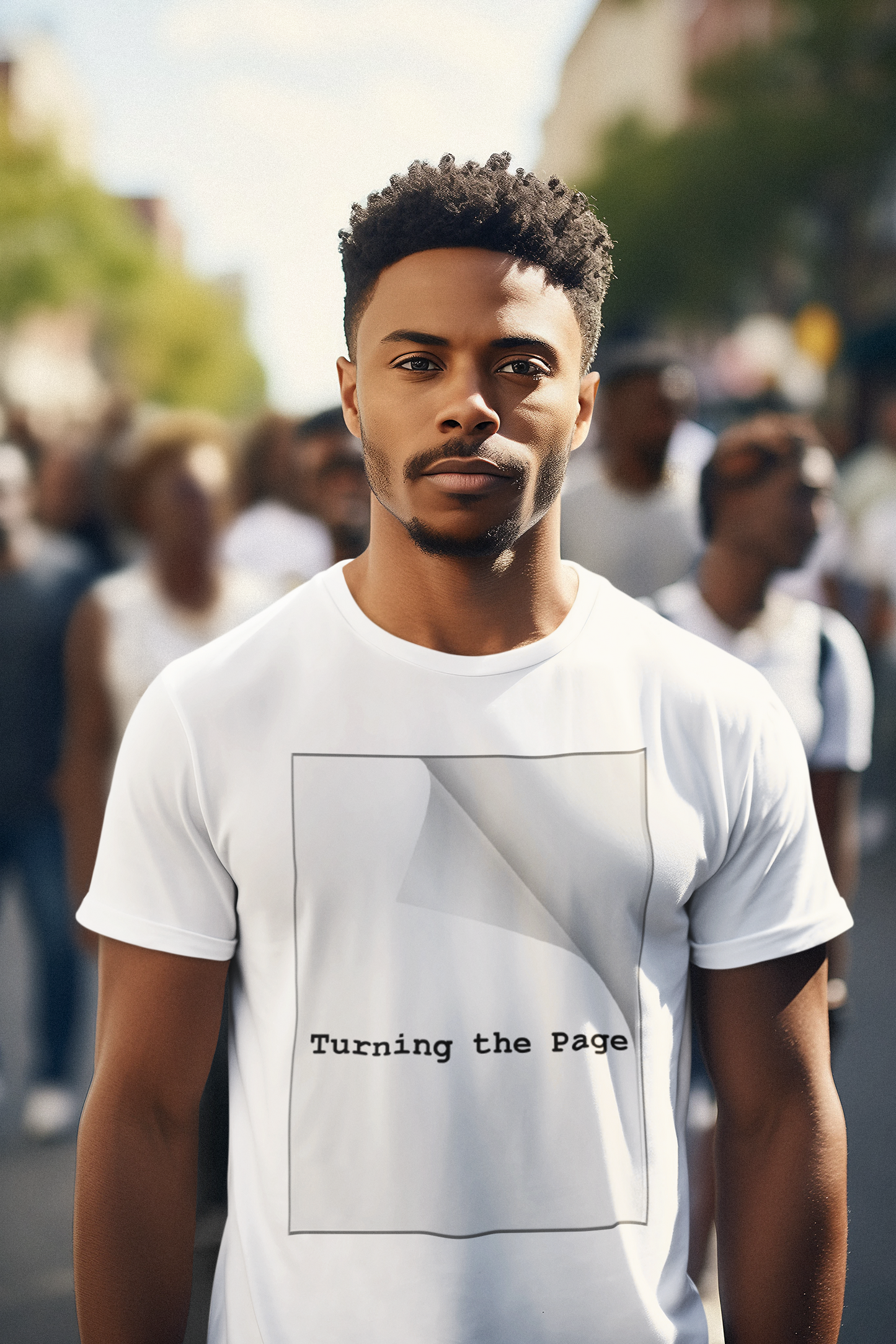 "Turning the Page" White T-Shirt