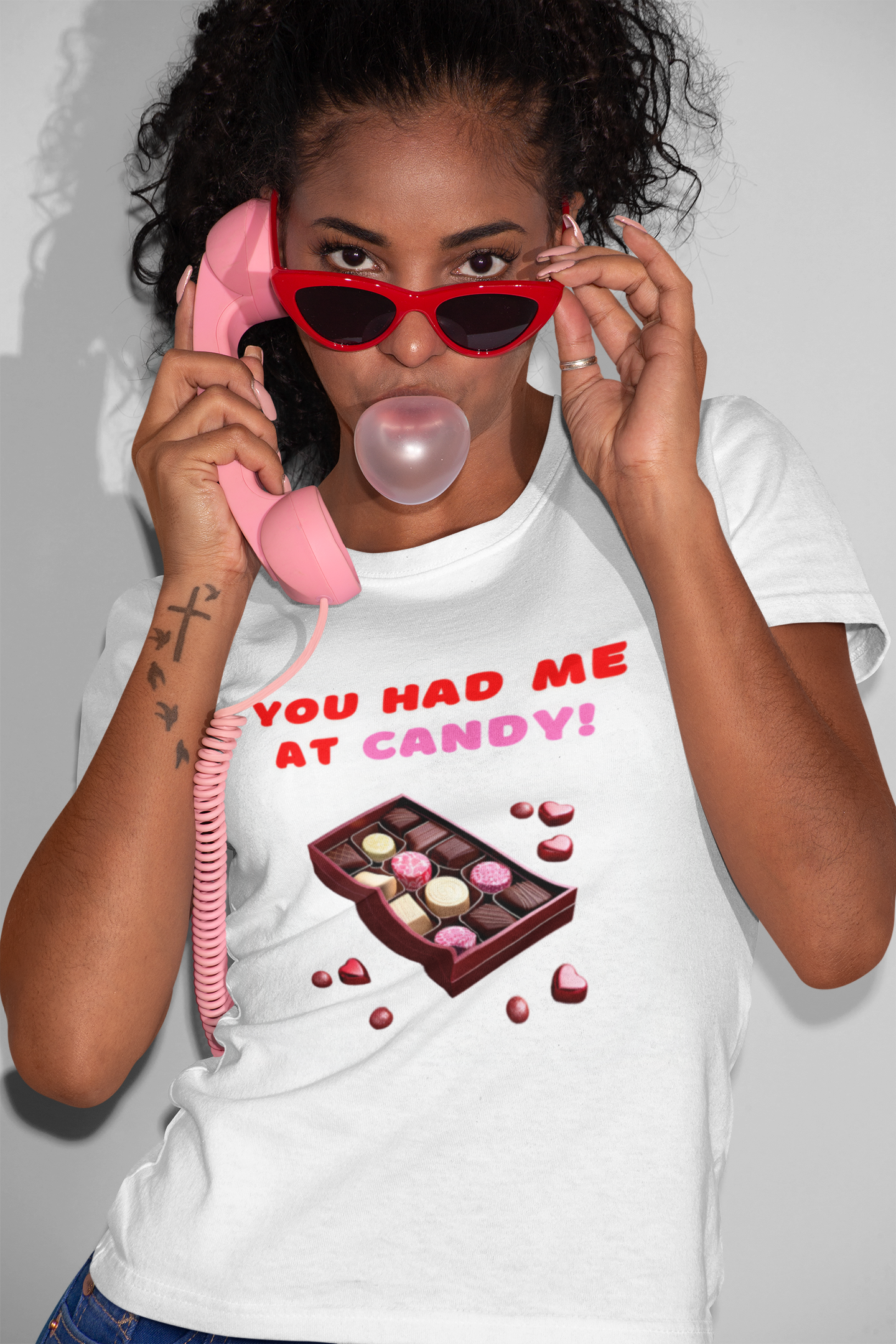 "You Had Me At Candy" Crew Neck T-Shirt